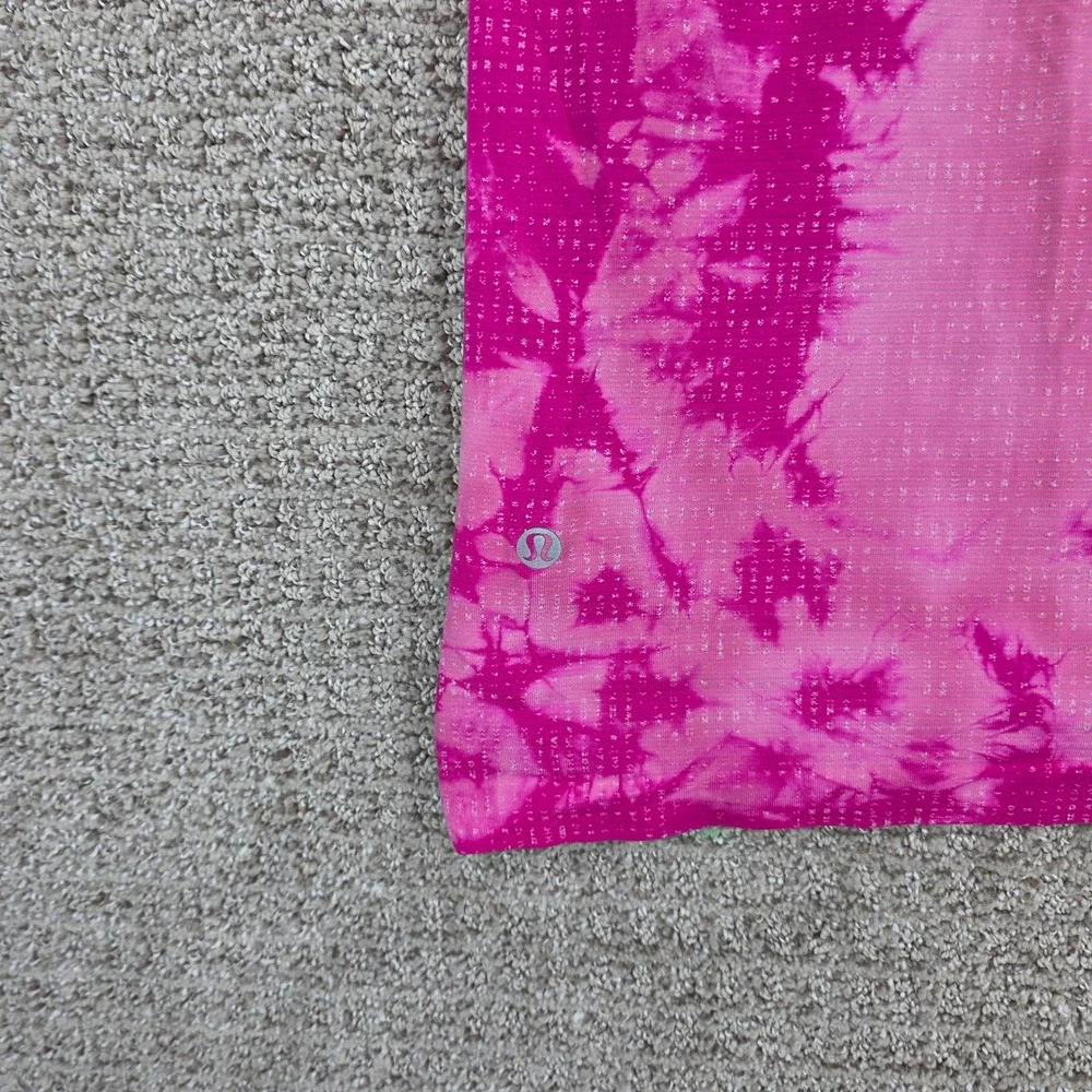 Lululemon Metal Vent Tech 2.0 Short Sleeve Shirt XL Pink Tie Dye Athletic